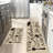 Beige 2 Pcs Typography Print Kitchen Mats Kitchen Passage
