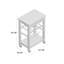 Chariot de cuisine en granit avec tiroir utilitaire et panier Macy-22916604-128495253