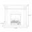 Beige Solid Wood Electric Fireplace