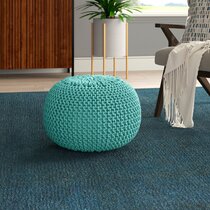 GDMING Pouf Ottoman Teal Rattan Stool Living Room Coffee Table Stool  Meditation Cushion Cover Round Banana Leaves Natural Durable Handwoven  Decor Foot