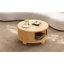 Table basse ronde cannelée 31,8 po avec rangement dissimulé-1256398172