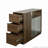 Tabletop Cabinet with 2 Glass Sliding Door,3 Side Drawers