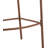 Outdoor Metal Rope Barstool With Teak Finish Frame And Weather-Resistant Beige Cushion, Set Of 2 For Patio And Balcony Use.