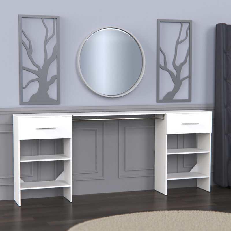 Suitesymphony Base Units With Modern Drawers And Top Shel, White