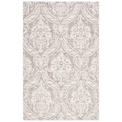 Abstract Hand Tufted Wool, Cotton Damask Rug