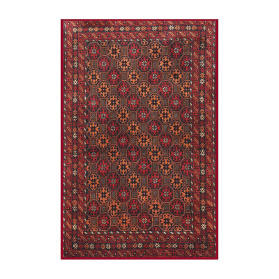 Tapis rouge à motif sud-ouest