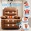 Fauteuil inclinable et pivotant avec massage et chaleur, fauteuil inclinable surdimensionné pivotant sur 360 °-1985072025
