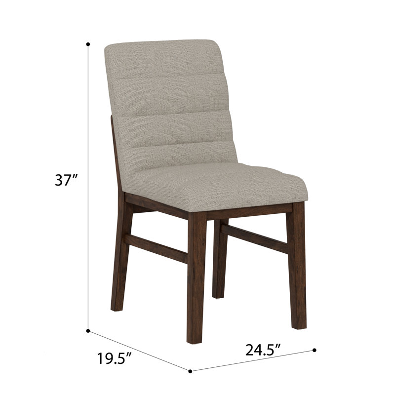 Laneway Dining Table Set With Upholstered Chairs, 5 Pieces: Table, 4 Chairs