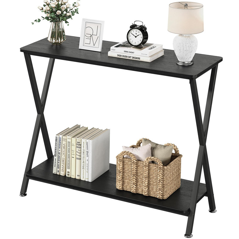 Thaliah Console Table, 31.8" H x 33.5" W x 11.8" D, Black