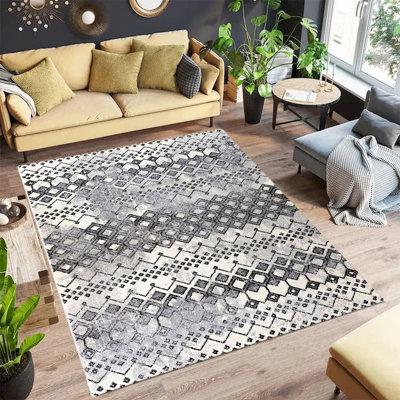 Tapis blanc / gris Mulli