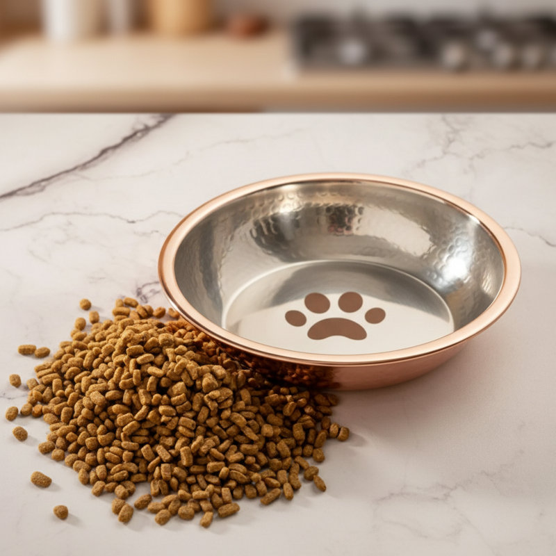 Pet Bowl, Copper/Silver