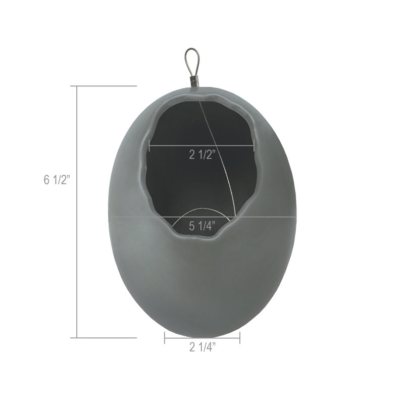 Pot de fleurs suspendu Farmington, Gris clair