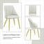 Chaises d'appoint en cuir synthétique blanc neige Gaines (ensemble de 2), pieds robustes en chrome argenté pour adultes