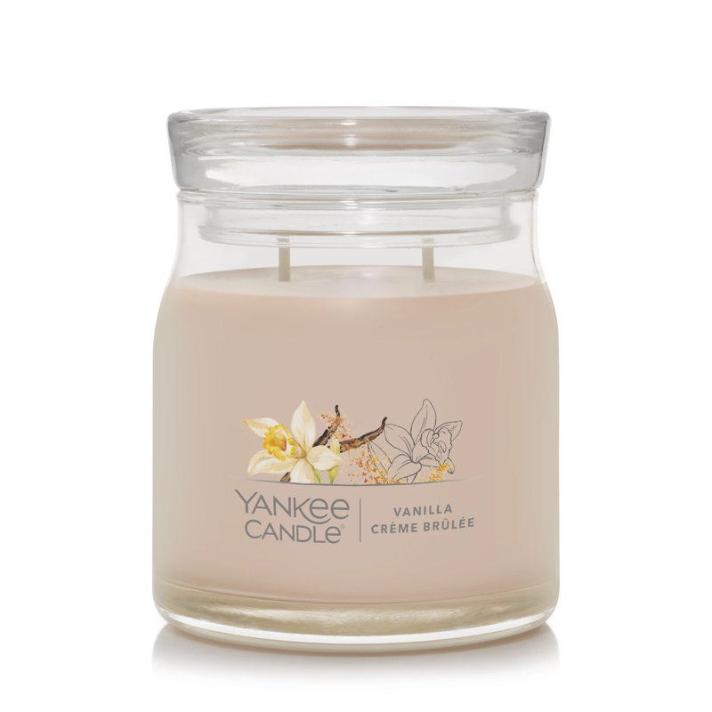 Signature Vanilla Crème Brulée Scented Candle, 13 oz Small Jar