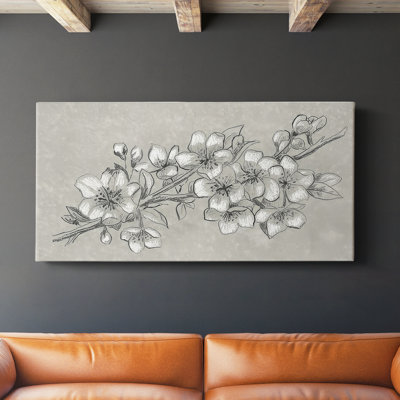 Petal Contrast II- Gallery Wrapped Canvas -Ready to Hang