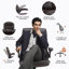 Chaise de bureau avec appui-tête Jamschid-65012172