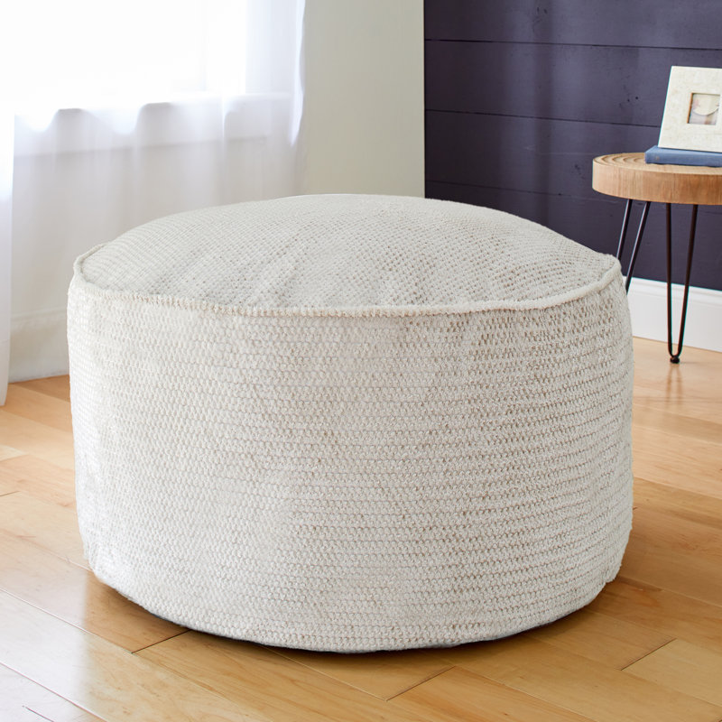 Calleigh Upholstered Pouf, Sutherland Peyote 100% Polyester
