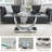 47.24" Glass Top Coffee Table With U-shape Sleek Stainless Steel Base-1154896661