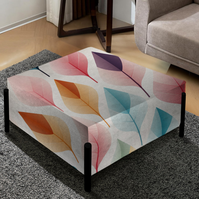 Pastel scandinave géométrique formes géométriques IV - grand repose-pieds carré géométrique