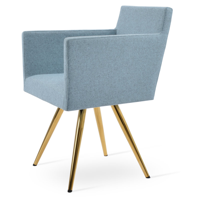 Fauteuil Harput, Laine argentée, Or