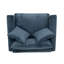 Fauteuil Lazy, fauteuil confortable pour une personne, avec dossier et coussin de siège moelleux, avec accoudoirs des deux côtés, convenant au salon et à la chambre à coucher - bleu-944453504