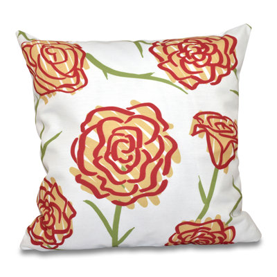 Botanical Blooms Spring Floral Print Pillow