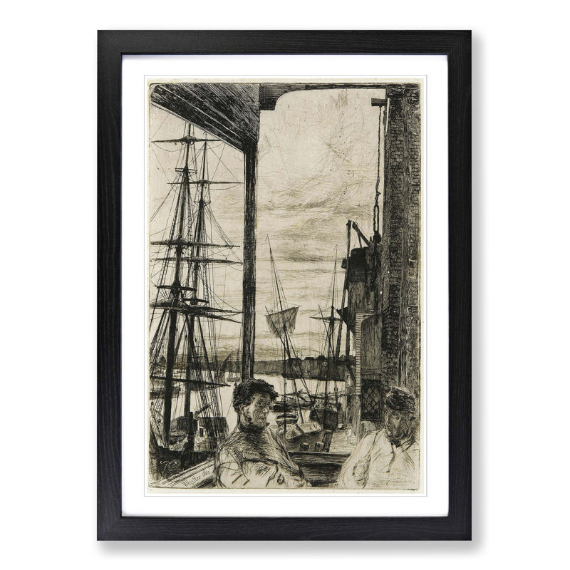 Rotherhithe by James Abbott McNeill Whistler - Framed Print, Black
