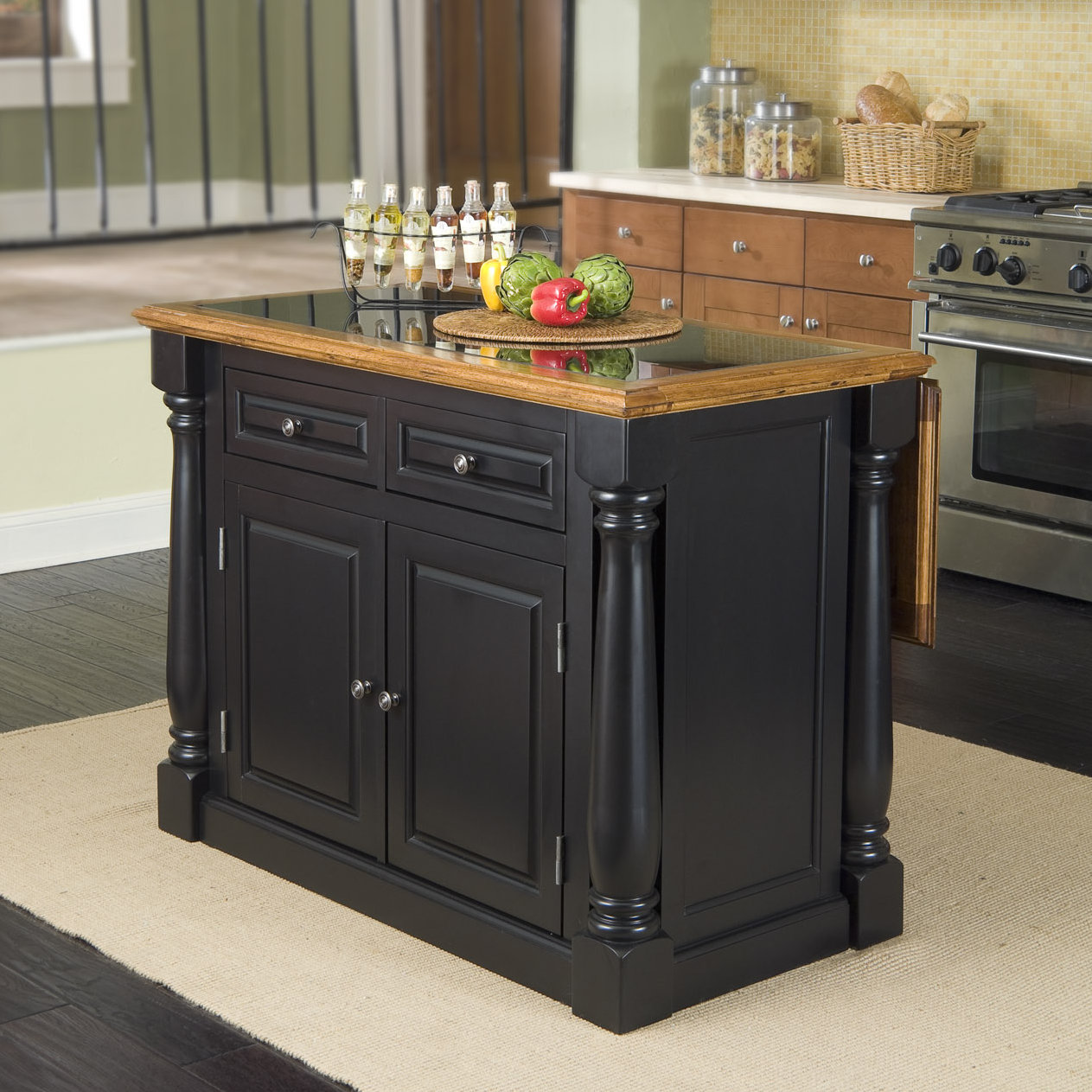 Canora Grey Kitchen Island with Granite Top & Reviews Wayfair Canada