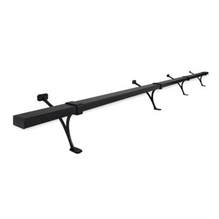 Heavy Duty Aluminum Foot Rail Kit - Complete Floor Mount Bar For Kitchen, Restaurant, And Office - High Strength Brackets For Rectangular Tube Railing
