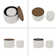 2-Piece Set Round Chenille Storage Ottoman, Equipped With A Drum Shaped Small Stool, Storage Space, And MDF Made Desktop Panel