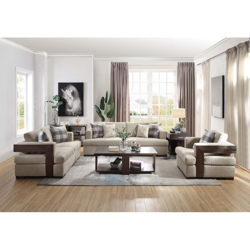 Canapé à accoudoirs carrés de 38 pouces avec base solide, sièges confortables, fabrication durable et design élégant pour la vie moderne.