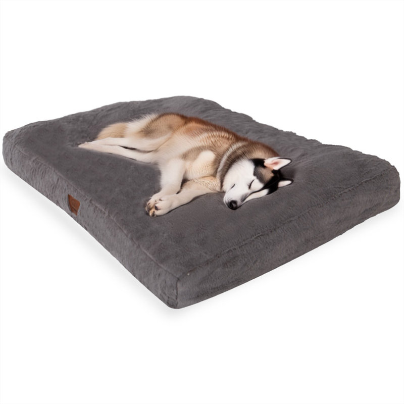 Jungolica Orthopedic Pet Bed, 100cm H x 70cm W x 10cm D, Dark Grey