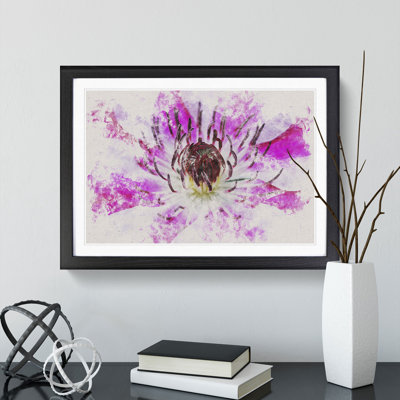 Pink Clematis Flower - Picture Frame Graphic Art