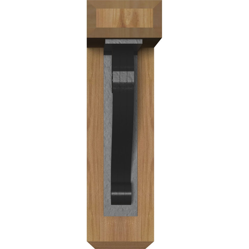 Support triple Ironcrest Edwards, H 16 po x P 14 po, Cèdre rouge de l'Ouest l 4 po x T 2 po (sciage br