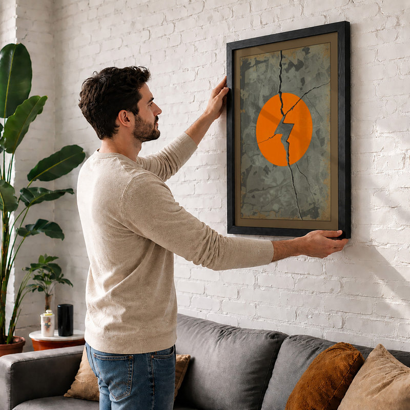 Figure In Motion Geometric - Print, A4 - 29.7 x 21.0 cm, White