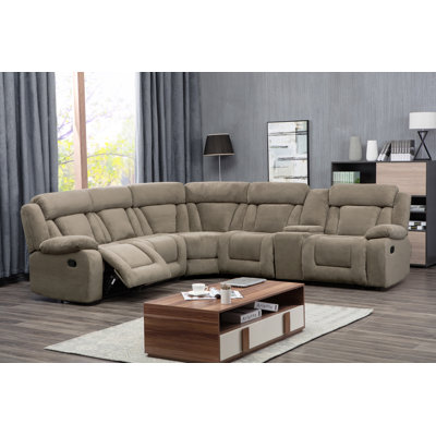 Herald Square Upholstered Reclining Curved Sectional Symmetrical