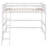 Solid Wood Twin Size Loft Bed With Ladder(White)(OLD SKU: WF292330AAK)