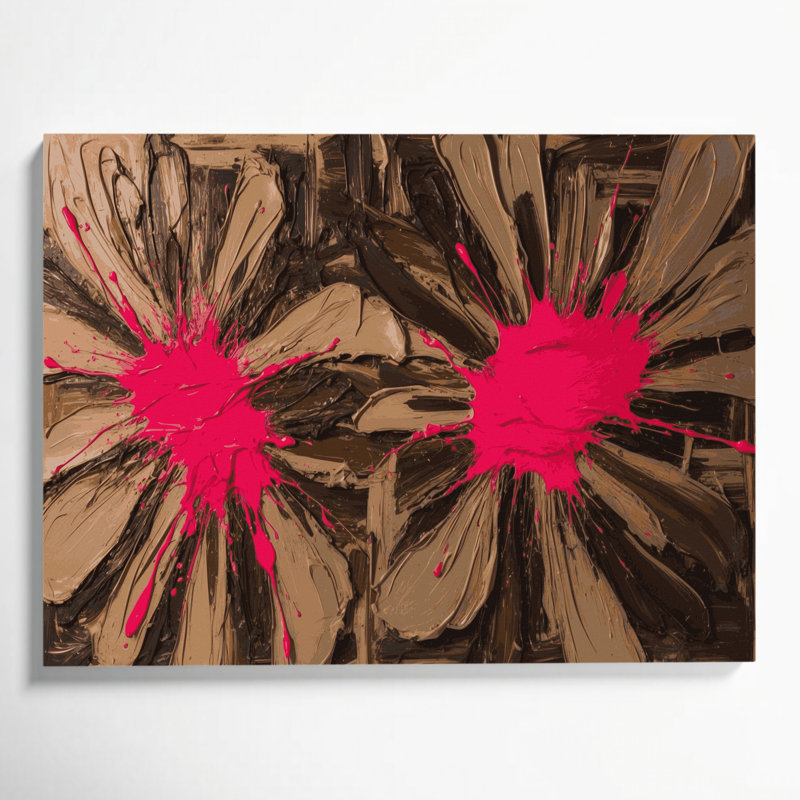 Neo Expressionism 75 Black Canvas Wall Art, 12" H x 18" W