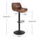 Almeida Swivel Upholstered Adjustable Height Bar & Counter Stool with Metal Frame