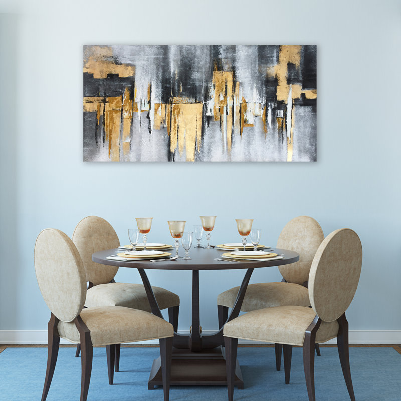Peinture abstraite abstraite sur toile tendue