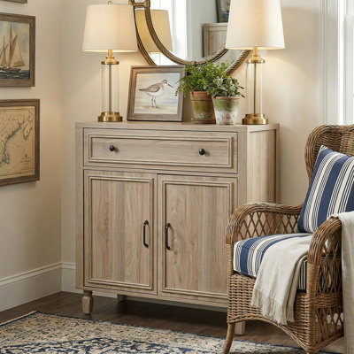 Retro Sideboard with Drawer and Double Doors Storage Cabinet for Living Room, Kitchen, or Entryway