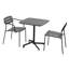 Table d'extérieur Yossif en naturel avec colonne et base en noir-198274074