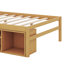 Lit plateforme en bois avec tablettes et tiroirs de rangement amovibles-782536933-782536935