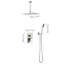 Douche de salle de bain murale de luxe, pomme de douche à pluie de 12 po avec système d'injection d'eau et d'air amélioré, tête, matériaux de construction