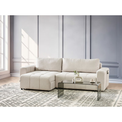 3 Seater Fabric Corner Sofa Bed with Storage Chantea