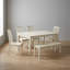 Ensemble de table de salle à manger 6 pièces avec 4 chaises et banc