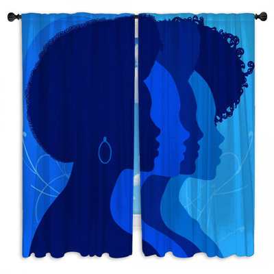 Rideaux de fenêtre Blue Silhouette