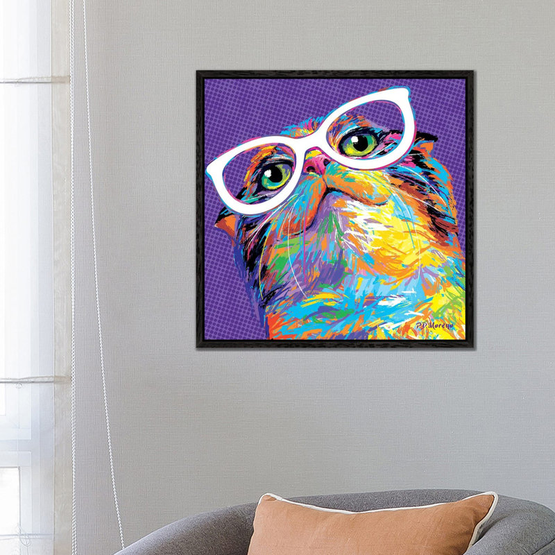 Felix by P.D. Moreno - Print on Canvas, Black Framed, 66.04 cm H x 66.04 cm W