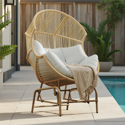 Outdoor Wicker Glider Chair