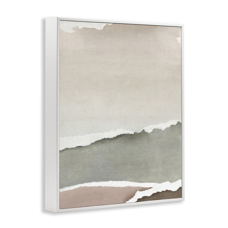 Torn Whispers Abstraction, giclée encadrée, design par Emma Peal, H 20 po x l 16 po